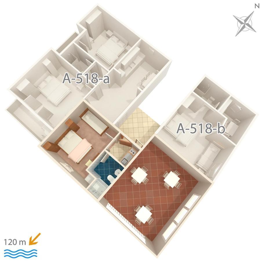 Apartments By The Sea Podgora, Makarska - 518 外观 照片